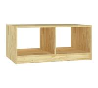 Vidaxl Table Basse 75x50x33,5 Cm Bois De Pin Massif Multicolore