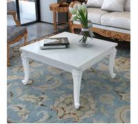vidaXL Table basse 243379 – 80 x 80 x 42 cm – Laquée Blanc