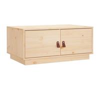 Vidaxl Table Basse 80x50x35 Cm Bois Massif De Pin Marron