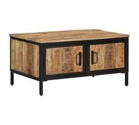 Vidaxl Table Basse 80x50x40 Cm Bois De Manguier Massif Brut Marron
