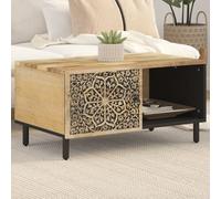 Vidaxl Table Basse 80x50x40 Cm Bois De Manguier Massif Marron