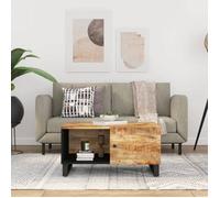 vidaXL Table basse 80x50x40 cm Bois de manguier solide et d'ingénierie