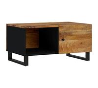 vidaXL Table Basse 80x50x40 cm Bois de manguier Solide et d'ingénierie, Table latérale, Table de Salon, Table d'accent, Bout de canapé, Table Centrale