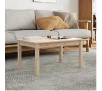 Table Basse 80 X 50 X 40 Cm En Pin Massif Avec Design Minimaliste Et Cadre Stable Marron