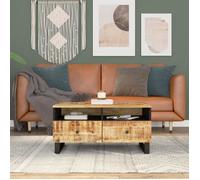 vidaXL Table basse 80x54x40 cm Bois de manguier solide et d'ingénierie 351954