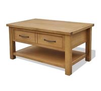 vidaXL Table basse 88 x 53 x 45 cm Bois de chêne massif