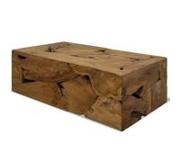 vidaXL Table basse 90 x 50 x 35 cm en teck véritable Marron