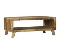 vidaXL Table Basse Marron 90 x 50 x 35 cm Bois de Mangue Massif, Table Basse Moderne, Style Chic, Rangement Pratique, pièce Minimaliste, déco Rustique au Centre