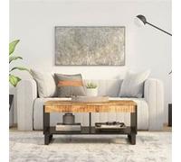 Vidaxl Table Basse 90x50x40 Cm Bois De Manguier Massif Marron