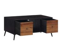 vidaXL Table basse 90x50x41 cm Bois massif recyclé teck