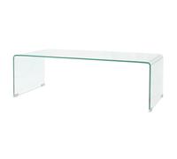 vidaXL Table basse 98x45x30 cm Verre trempé Transparent
