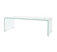 vidaXL Table basse 98x45x30 cm Verre trempé Transparent