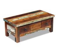 vidaXL Table basse à tiroirs 90 x 45 x 35 cm Bois de récupération