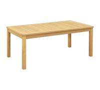 vidaXL Table basse Acacia clair 110 x 60 x 45 cm Bois d'Acacia Massif, Retraite de jardin, charme rustique, clôture durable, caractéristiques intemporelles, allées beiges, fleurs, buissons et sièges c