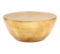 vidaXL Table basse Aluminium martelé 70 x 30 cm Laiton