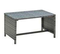 vidaXL Table basse d'appoint d'extérieur en résine tressée Anthracite 70x40x38 cm