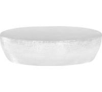 vidaXL Table basse argent martelé 100 x 50 x 28 cm aluminium