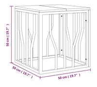 Vidaxl Table Basse Argenté Acier Inoxydable/Bois Massif Récupération Marron