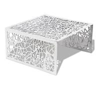 vidaXL Table basse argentée Design géométrique Aluminium