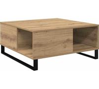 vidaXL Table basse artisanale en chêne 80 x 80 x 36.5 cm Bois composite