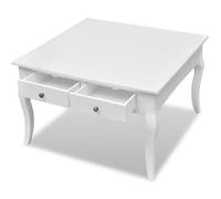 vidaXL Table basse avec 4 tiroirs Blanc