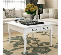 vidaXL Table basse avec 4 tiroirs – Blanc