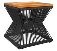 vidaXL Table basse Bois d'acacia massif, base en fil de fer noir, table centrale