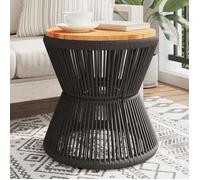 vidaXL Table basse en bois d'acacia massif – base en fil de fer noir