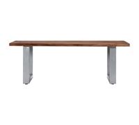 vidaXL Table basse avec bord naturel 115x60x40 cm Bois d'acacia massif