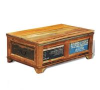 vidaXL Table basse avec espace de rangement vintage Bois recyclé