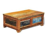 vidaXL Table basse avec espace de rangement vintage Bois recyclé