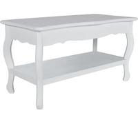 vidaXL Table basse avec étagère MDF blanc