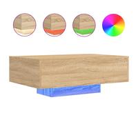 vidaXL Table basse avec lampes LED Chêne Sonoma 85x55x31 cm