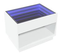 vidaXL Table Basse avec LED Infini Blanc 70x50x50 cm
