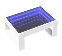 vidaXL Table basse Infini avec LED Blanc 70x53x30 cm