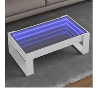 vidaXL Table basse avec LED Infini blanc 90×53×30 cm