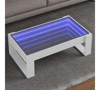 vidaXL Table basse avec LED Infini blanc 90×53×30 cm