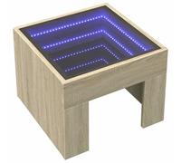 vidaXL Table basse Infini LED chêne Sonoma 40x40x30 cm