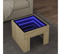 vidaXL Table basse Infini LED chêne Sonoma 40x40x30 cm