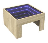 vidaXL Table basse Infini avec LED chêne Sonoma 50x50x30 cm