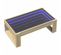 vidaXL Table Basse avec LED Infini chêne Sonoma 90x53x30 cm