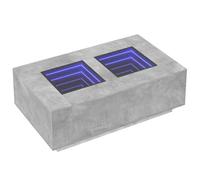 Vidaxl Table Basse Avec Led Infini Gris Béton 116x69x40 Cm Gris
