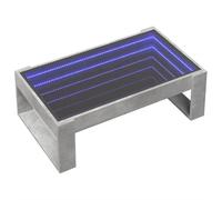 vidaXL Table Basse avec LED Infini Gris béton 90x53x30 cm