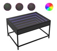 Vidaxl Table Basse Avec Led Infini Noir 70x50x41 Cm Noir