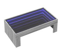 vidaXL Table Basse avec LED Infini Sonoma Gris 90x50x30 cm