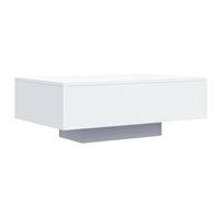 vidaXL Table basse 836609 – Table d'appoint moderne blanc bois avec lumières LED