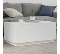 vidaXL Table Basse avec Lumières LED, Table d'Appoint, Bout de Canapé, Meuble de Salon Salle de Séjour Intérieur, Moderne, 839875