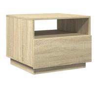 vidaXL Table basse – Table d'appoint avec lumières LED, bout de canapé moderne – Chêne Sonoma