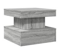 vidaXL Table basse 839845 – avec lumières LED, table d'appoint moderne – Sonoma gris 50x50x40 cm