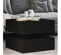 vidaXL Table basse 839855 – Table d'appoint bout de canapé avec lumières LED, noir 50x50x40 cm